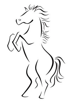 Wild stallion Stock Illustration