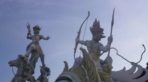 Wild Statue cloud timelapse Stock Footage 55455386