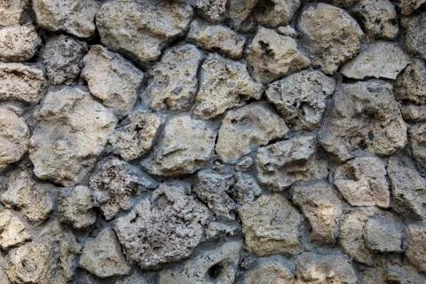 Wild stone wall Stock Photos