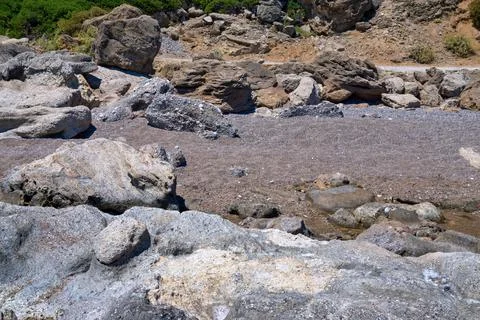 Wild stony landscape Stock Photos