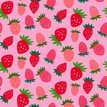 Wild strawberry multicolor seamless pattern for branding package 스톡 일러스트