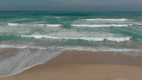 Wild Surf Beach Stock Footage 154185493