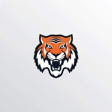 Wild tiger logotype theme Illustrazione stock