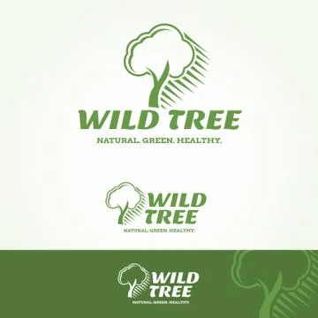 Wild Tree Logotype 스톡 일러스트