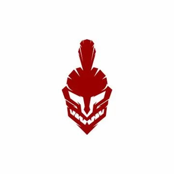 Wild warrior head logo design Stock Illustration