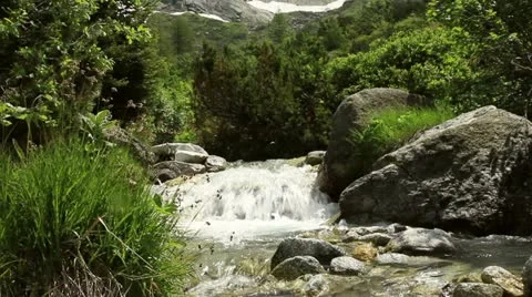 Wild water flow with camera motion Vidéo 11210681