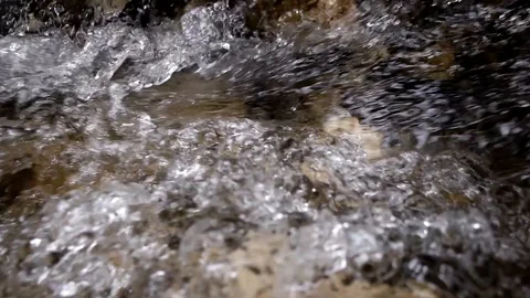 Wild Water stream in slow motion, clean water .Nature background, Video stock 87771047