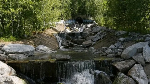 Wild waterfall Stock Footage
