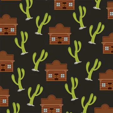 Wild west backdrop Stock Illustration