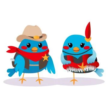 Wild West Birds Stock Illustration