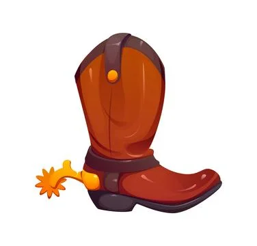 Wild West cowboy boot game cartoon icon Stock Illustration