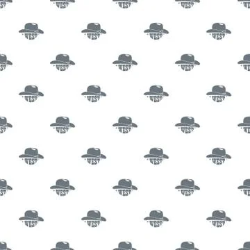 Wild west cowboy hat pattern seamless Illustrazione stock