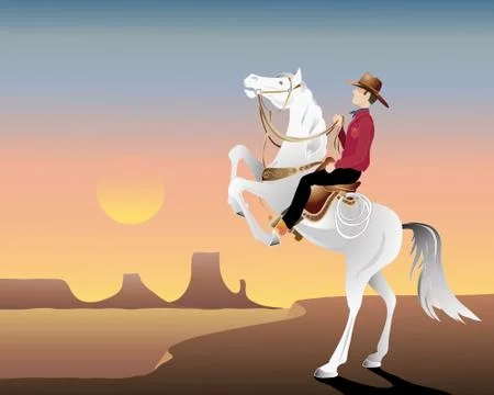 Wild west hero Stock Illustration