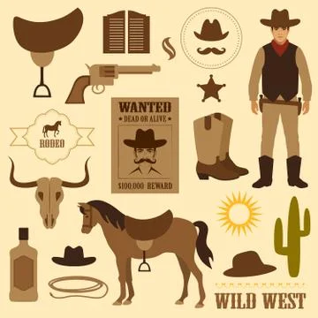 Wild west Stock Illustration