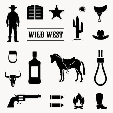 Wild west Illustrazione stock