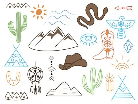 WILD WEST Stock Illustration