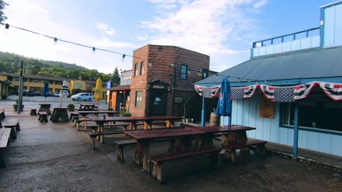 Wild West Junction set along Historic Route 66, Williams, AZ Stock Footage 165525059