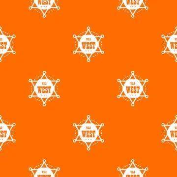 Wild west pattern vector orange 스톡 일러스트