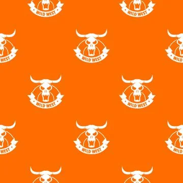 Wild west pattern vector orange 스톡 일러스트