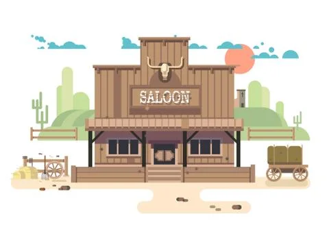 Wild west saloon Stock Illustration