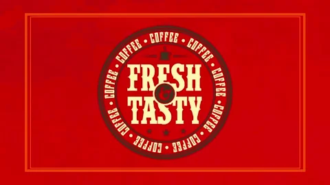 Wild west style coffee package pattern idea on red velvet texture background Stock Footage 130927053