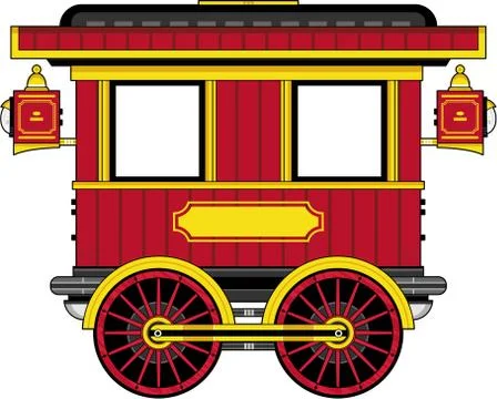 Wild West Train Carriage 스톡 일러스트