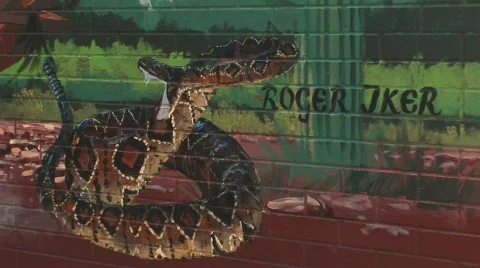 Wild west wall mural Stock Footage 537840