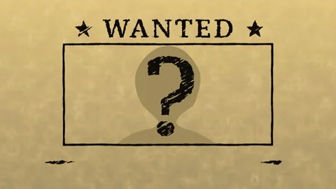 Wild West Wanted Posters with Human Figure and Question Mark Video stock 171001569