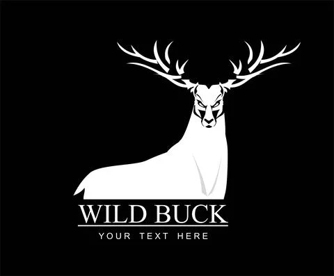Wild white buck Stock Illustration
