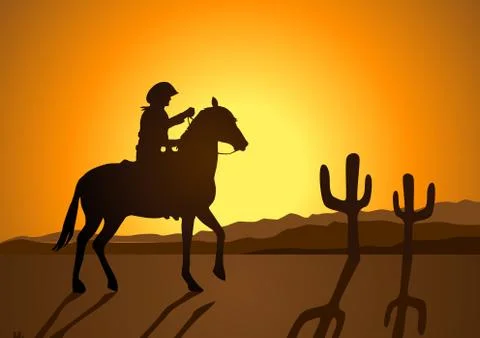 Wild Wild West Stock Illustration