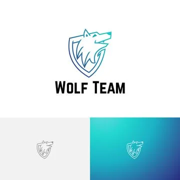 Wild Wolf Head Shield Game Esport Team Logo Stock Illustration