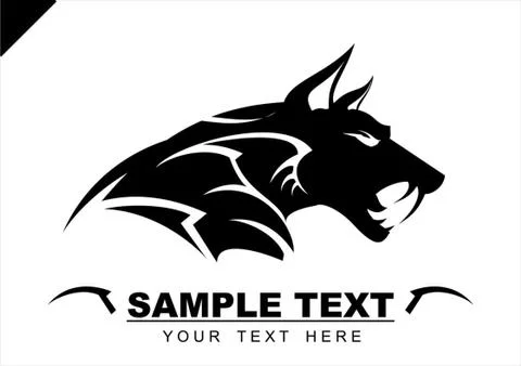 Wild wolf, mad dog Stock Illustration