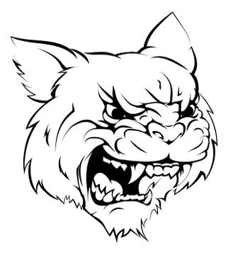 Wildcat mascot character Stock Illustration