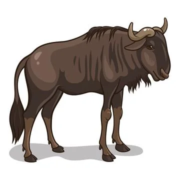 Wildebeest 001 Illustrazione stock