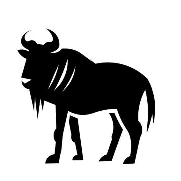 Wildebeest Icon Vector Illustrazione stock