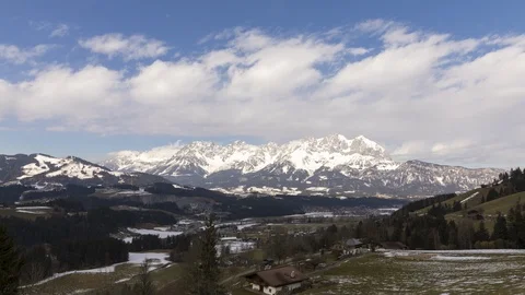 Wilder Kaiser Mountain range time lapse Видео 125965081