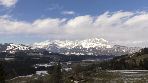 Wilder Kaiser Mountain range time lapse Видео 125965518