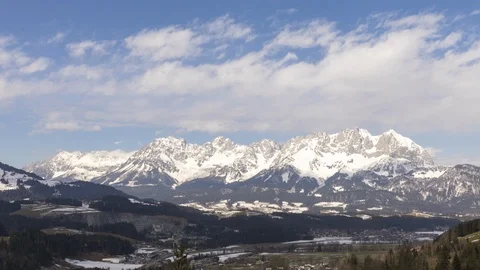 Wilder Kaiser Mountain range time lapse Video stock 125965796