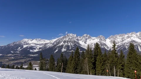 Wilder Kaiser Mountain range time lapse Stock Footage 125966717