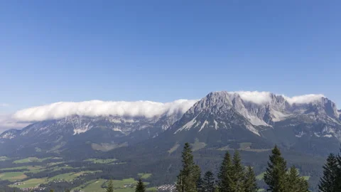 Wilder Kaiser Mountain range time lapse Видео 139164005