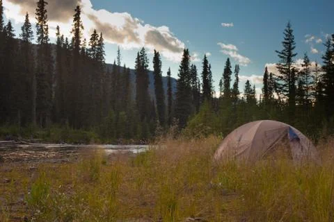 Wilderness camping concept Foto stock
