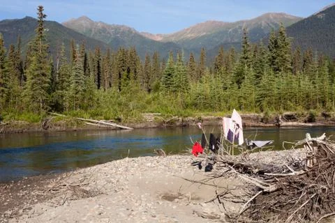 Wilderness camping Foto stock