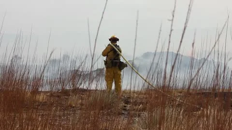 WILDERNESS FIREFIGHTER Stock Footage 10794985