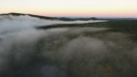 Wilderness pre-dawn glow from above Stock Footage 238795088
