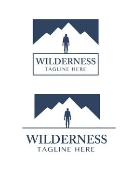 Wilderness vector logo Stock Illustration