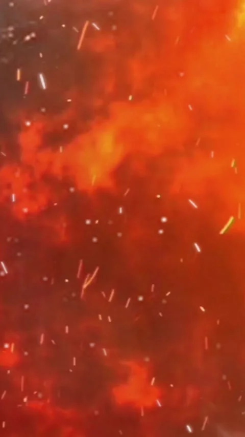 Wildfire Fire Escape Burning Noise Vertical Overlay Stock Footage 330753850