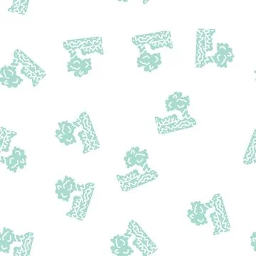 Wildfire fire glyph seamless pattern Stock Illustration