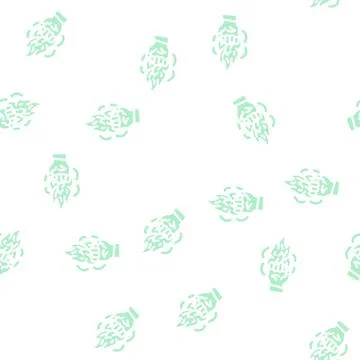 Wildfire fire glyph vector seamless pattern Stock Illustration
