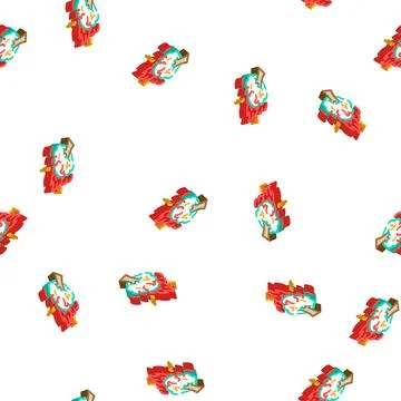 Wildfire fire isometric icon seamless pattern Stock Illustration