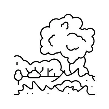 Wildfire fire line icon vector illustration イラスト素材